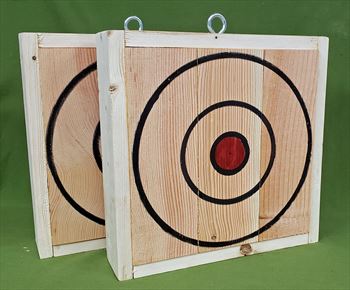 AIM SMALL, MISS SMALL - AXE / KNIFE THROWING TARGETS, Set of TWO 3" thick Only $74.99 #467